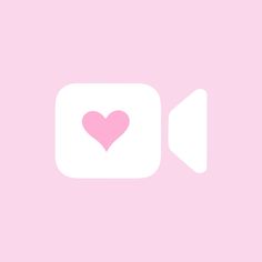 a pink background with a heart and a white speaker