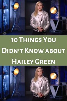 a woman standing in front of a tv screen with the words 10 things you didn't