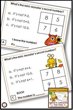 two worksheets with numbers and an image of the same number