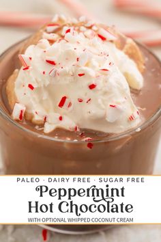 Rich, luxurious, and wonderfully festive, this easy recipe turns classic peppermint hot chocolate into a cozy paleo treat. No dairy, no grain, and no refined sugar in sight! It's perfectly minty, made with just a handful of pantry staple ingredients, and ready in roughly 15 minutes. Aip Drinks, Gluten Free Hot Chocolate, Peppermint Hot Chocolate Recipe, Sugar Free Hot Chocolate, Christmas Morning Recipes, Dairy Free Recipes Easy, Healthy Hot Chocolate, Lectin Free