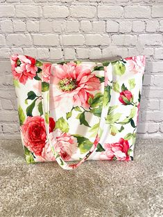 Women's Bright Floral Tote Bag Women's Gift, Floral Tote Bag, Spring Tote Bag, Travel Tote, Work Bag, Weekend Tote Bag, Tote Bag, Floral - Etsy Everyday Floral Print Tote Shoulder Bag, Floral Print Tote Shoulder Bag For Everyday, Floral Print Tote Shoulder Bag, Floral Print Canvas Tote Bag For Daily Use, Everyday Floral Print Tote Bag, Everyday Rectangular Shoulder Bag With Floral Print, Floral Print Tote Bag For Everyday Use, Floral Print Tote Shoulder Bag For Shopping, Rectangular Floral Canvas Bag For Everyday Use