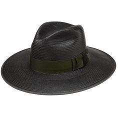 Stetson Hats Tri-City Black Fashion Straw Hat Classic Black Fedora Panama Hat, Black Brimmed Panama Hat For Formal Occasions, Black Formal Panama Hat With Wide Brim, Black Wide Brim Panama Hat For Formal Occasions, Formal Black Brimmed Panama Hat, Western Black Panama Hat With Short Brim, Black Western Panama Hat With Short Brim, Black Curved Brim Panama Hat For Formal Occasions, Formal Black Panama Hat With Curved Brim