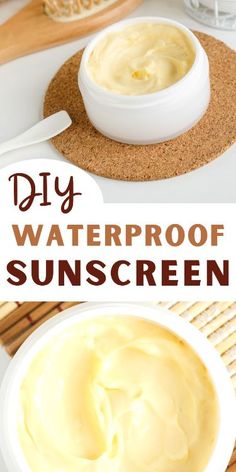 Learn how to make organic sunscreen at home to protect your skin against UVA and UVB rays without using harmful ingredients. This homemade waterproof sunscreen recipe is simple to make and easy to use. DIY Beauty Ideas: Homemade Beauty Recipes to try yourself! Diy Waterproof Sunscreen, Diy Sunblock Recipe, Homemade Sunscreen Natural Recipe, Home Made Sunscreen Lotion, Diy Sunscreen Natural, Homemade Sunscreen Recipe, Tallow Sunscreen Recipe, Lotion Recipes Homemade, Homemade Sunscreen Natural