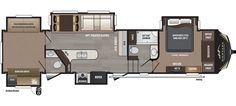 the floor plan for a travel trailer