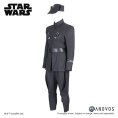 a star wars uniform is shown on display