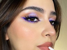 Makeup For Purple Outfit, Blue And Purple Makeup Looks, Purple And Blue Makeup, Make Up Aesthetic, Up Aesthetic, Maquillage On Fleek, Vampire Bride, Smink Inspiration