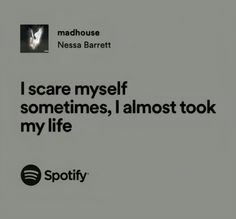 i scare myself sometimes, i almost took my life spotify cover art