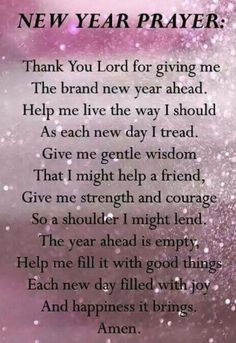 a new year prayer with pink background