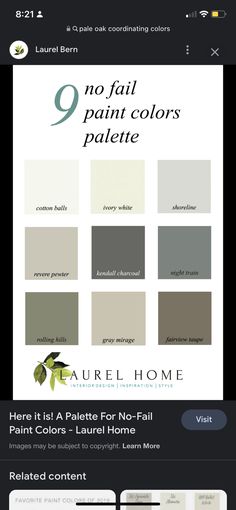 an image of the same color scheme for different paint colors