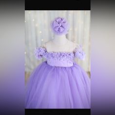 Purple/Lilac Flower Girl Dress, Worn Once For A Wedding, I Paid $130, Asking $100. Comes With A Big Purple Bow To Pin On The Back. Make Me An Offer!! Purple Toddler Dress, Purple Princess Dress Kids, Purple Lilac Flower, Lilac Flower Girl Dresses, Purple Princess Dress For Toddler, Lavender Princess Tutu Dress For Dress-up, Purple Flower Girls, Purple Flower Girl Dress, Princess Flower Girl Dresses