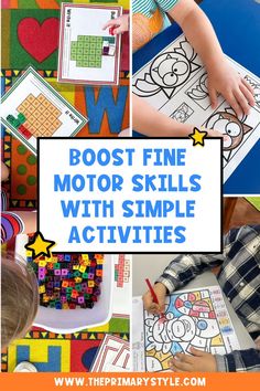 kids are doing their own activities with the text, best fine motor skills with simple activities