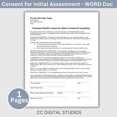 a document with the words, content for initial assignment and word docs on it