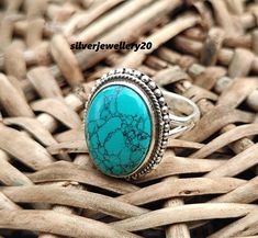 Turquoise Ring , 925 Sterling Silver Ring , Wedding Ring , Promise Ring , Gift for Women , Silver Jewelry, Gift for her best seller ring Stamped 925 Turquoise Ring For Wedding, Wedding Turquoise Ring Stamped 925, 925 Sterling Silver Ring, Promise Rings, Rings Statement, Turquoise Ring, Statement Rings, Gifts For Women, Silver Jewelry