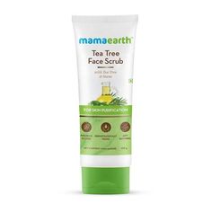 Exfoliate your face with ingredients that your grandmother trusts! Mamaearth Tea Tree Face Scrub is crafted with the goodness of traditional natural ingredients like Tea Tree and Neem. Together, they will keep your skin super healthy and acne-free. Naturally power-packed with anti-inflammatory and antimicrobial properties, Tea Tree purifies the skin while Neem and Tulsi soak up excess oil. Walnut Beads in the face scrub exfoliate gently while removing dirt off the skins surface. Make this scrub Aloe For Face, Neem Face Mask, Tea Tree Mask, Royal Tunbridge Wells, Tree Faces, Apricot Oil, Sls Free Products, Face Scrub, Packaging Labels