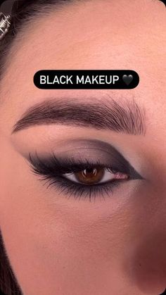 Black Eye Makeup Tutorial, Black Eye Makeup, Black Makeup, Daily Makeup, Eye Makeup Tutorial, Eye Black, All Black, Makeup Tutorial, You Think