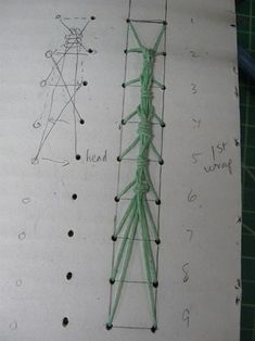 the drawing shows how to make an electrical tower with wires and screws on it