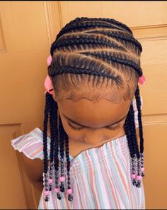 Cute Hairstyles For Lil Kids, Kid Braided Hairstyles Black, Girl Braided Hairstyles Kids Black, Toddler Hair Braiding Styles, Black Kid Hairstyles Braids, Black Lil Girl Hairstyles, Girl Braids Hairstyles Kids Black Little, Cute Hairstyles For Toddlers Black, Braids For Black Kids Girl Hairstyles