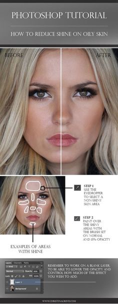 the before and after photoshopped image of a woman's face with long blonde hair