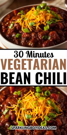 Looking for comforting dinner recipes? Try our Homemade Vegetarian Chili recipe – it's hearty, healthy, and perfect for a meatless Monday. This crockpot chili recipe is packed with black beans, kidney beans, lentils, and quinoa, making it a protein powerhouse. Spice up your no meat chili recipe with our secret blend of seasonings for that perfect kick. Serve this vegetable chili recipe with cornbread. This meatless chili recipe is the best option for weeknight dinners or fall dinner recipes. No Meat Chili, Recipe With Cornbread, Meat Chili Recipe, Comforting Dinner Recipes, Meatless Chili Recipe, No Meat Chili Recipe, Vegetable Chili Recipe, Three Bean Chili