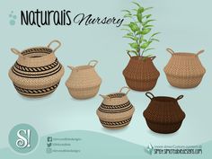 an image of naturals nursery baskets for the simster's houseware collection