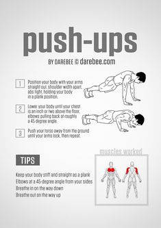 a poster with instructions on how to push - ups for the hips and back muscles