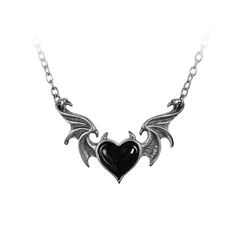 Heart With Horns, Demon Heart, Black Demon, Horn Pendant Necklace, Alchemy Gothic, Style Gothic, Retro Accessories, Gothic Accessories, Pewter Pendant