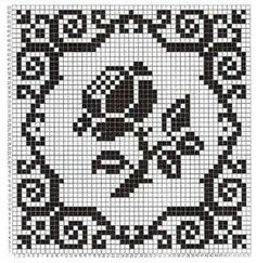 a black and white cross stitch pattern