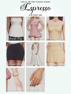 the dress is different colors and sizes for each woman's body type, but it has