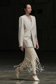 Hyke Tokyo Spring 2023 Collection | Vogue Hyke Tokyo, Tokyo 2023, Tokyo Spring, Voile Dress, Net Dress, Fashion Landscape, Ribbed Sweater Dress, Printed Wide Leg Pants, Tokyo Fashion