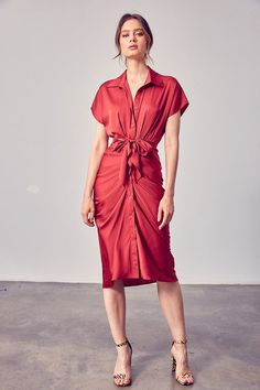 Belt Shirt, Shirt Midi Dress, Dress Name, Corset Midi Dress, Draped Midi Dresses, Midi Dress Style, Tie Front Dress, Strapless Midi Dress, Ruched Midi Dress