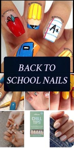 Nail Ideas School, School Nail Ideas, Hoilday Nails, Back To School Nail Ideas, Nails For School, Spirit Nails, Fresh Manicure