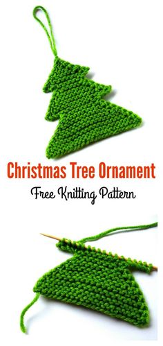 christmas tree ornament free knitting pattern