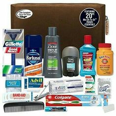 Crest Toothpaste, Travel Accessories For Men, Gym Kit, Dove Men Care, Travel Size Toiletries, Travel Essentials Men, Travel Necessities, Dove Men, Mens Travel Bag