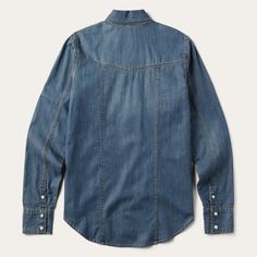 Our stylish, comfortable denim shirts are classics for a reason. This all-cotton shirt has a medium blue wash and a flattering, fitted boyfriend cut. Authentic details include a one-point back yoke, one-point chest pockets, one-point pocket flaps with snap closure, chest darts, three-snap cuffs and design seams down the back. And like most things denim, it will only get better with age. One-Point Back Yoke One-Point Chest Pockets Snap Closure Single Point Flaps Chest Darts Design Seams Down Back Fitted Denim Shirt, Boyfriend Cut, Denim Shirts, Men’s Boots, Casual Bottoms, Denim Boots, Wide Trousers, Denim Outerwear, Mini Shirt Dress