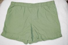 USA Standard Size: Girls Large Plus / 10-12 Plus  Brand: Wonder Nation Girls sage green lightweight woven shorts, soft feel, elastic waist, two front pockets, cuffed legs. Material: 65% cotton 35% rayon  One standard photo used to represent all sizes and may not match the size indicated in this listing. Sage Green, Extra Large, Casual Shorts, Elastic Waist, Cuff, Wonder, Womens Shorts, Elastic, Feelings