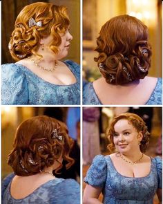 Regency Hair Tutorial, Bridgerton Wigs, Bridgerton Hairstyle, Bridgerton Hair, Bridgerton Scenes, Which Costume, Bridgerton Costumes, Regency Core