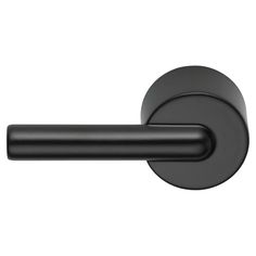 a black door handle on a white background