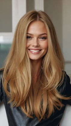 Long Blonde Natural Hair, Honey Blonde With Dimension, Darker Blonde Highlights, Natural Dark Blonde Hair Color, Solid Honey Blonde Hair, Deep Blonde Hair, Honey Dirty Blonde Hair, Golden Dark Blonde Hair, Blonde Honey Hair