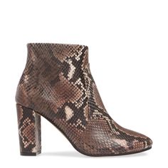 $150 New Vince Camuto Sanstan Snake Print Leather Bootie Taupe 01 Size: 6 And 8.5 Color: Snakeskin Brown/ Taupe 01 Brand New In Box Versatile Bootie Features A Rounded Toe And Wrapped Heel. - Round Toe - Side Zip Closure - Covered Block Heel - Snake Embossed - Approx. 3.75" Shaft Height - Approx. 3.25" Heel Upper: 100% Leather Outsole: 100% Synthetic Sock Liner: 100% Synthetic *Bin23102* Chic Brown Ankle-high Boots, Brown Block Heel For Fall, Winter Brown Leather Heels, Brown Pointed Toe Evening Boots, Brown Block Heel Winter Heels, Brown Block Heel Winter Shoes, Brown Block Heel Heels For Fall, Brown Block Heel Shoes For Fall, Chic Brown Ankle Boots