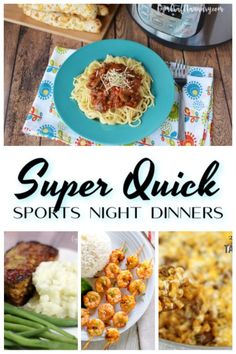 super quick sports's night dinner is ready to be eaten in the slow cooker