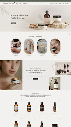 the website for skin care products