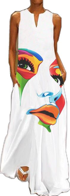 Vacation V Neck Figure Woven Dress Green Graphic Print Dresses, White Graphic Print Dress For Vacation, White Graphic Print Midi Dress, White Graphic Print Maxi Dress For Spring, White Midi Dress With Graphic Print, White Graphic Print Midi Dress For Summer, Best Maxi Dresses, Maxi Dresses For Women, Maxi Sundress