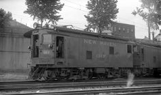 black and white photograph of an old train