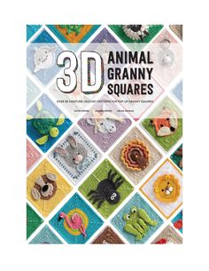 the book cover for animal granny squares