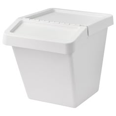 SORTERA bac recyclage avec couvercle, blanc, 60 l. Accès facile au contenu grâce au couvercle pliant. Kuggis Ikea, Ivar Regal, Ikea Storage Boxes, Ikea Stuff, Dog Toy Storage, Stackable Bins, Recycling Sorting, Recycling Containers, Ikea Storage