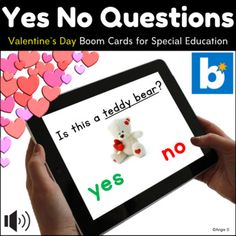 valentine's day boom cards for special education - yes, no? by the blvd