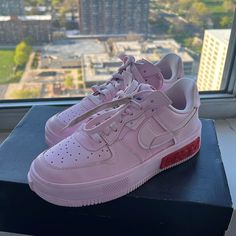 Worn Once Like New Nike Air Force 1 Fontanka, Shoes Nike Air Force, Shoes Nike Air, Nike Pink, Shoes Nike, Nike Air Force 1, Air Force 1, Nike Air Force, Air Force