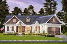 this is an artist's rendering of these country house plans for the homeowners