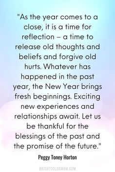 a quote that says, as the year comes to a close, it is time for reflection