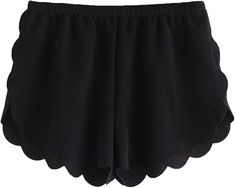 MakeMeChic Women's Casual Elastic Waist Scalloped Summer Beach Lounge Shorts Black M | Amazon.com Button Down Shirt And Shorts, Smaller Thighs, Suit Navy Blue, Outfits Long Sleeve, Shirt And Shorts Set, Plus Size Tankini, Beach Lounge, Italy Outfits, Large Clothes